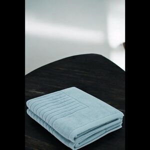 Concierge Collection 2-Pack Jacquard Rib Turkish Cotton Bath Mats